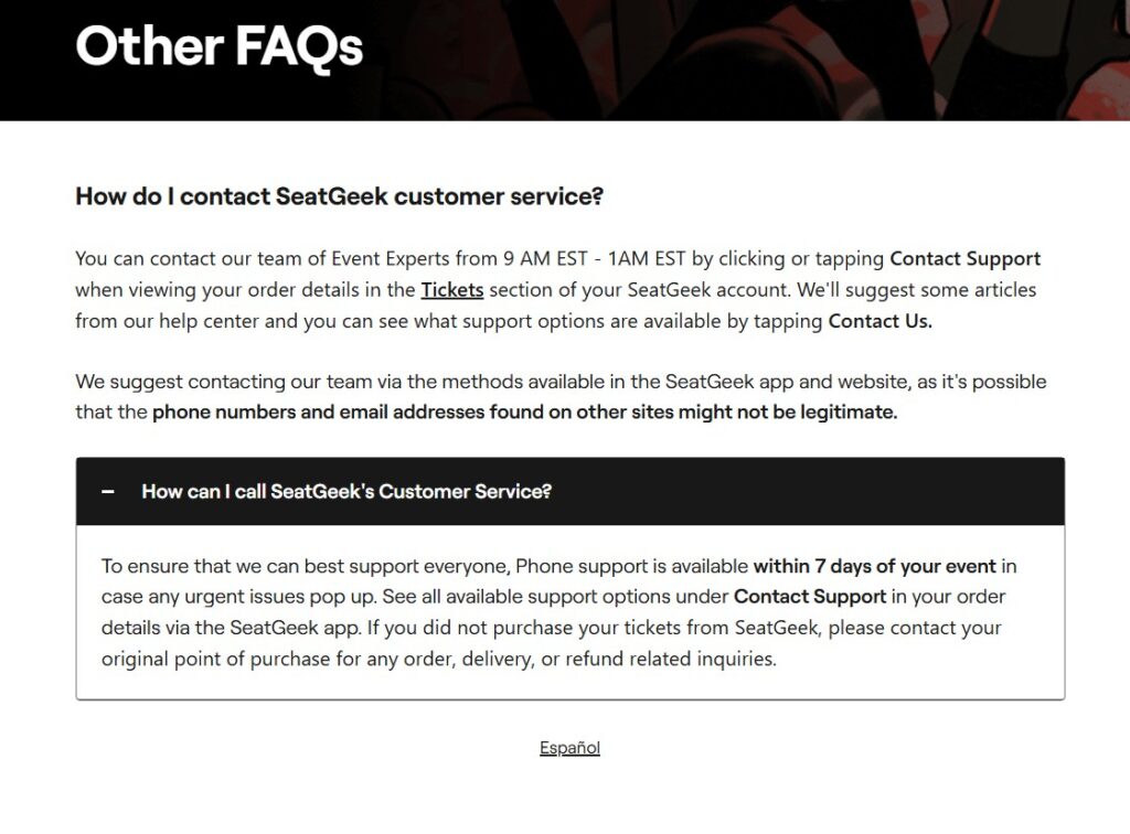 Does Seatgeek Answer the Phone?
