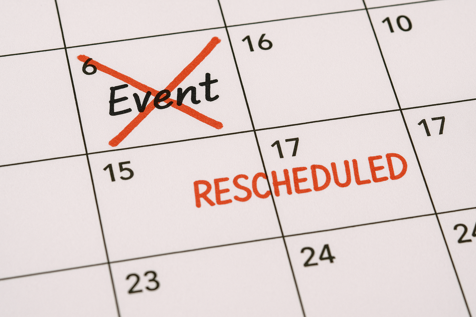 Postponed Events