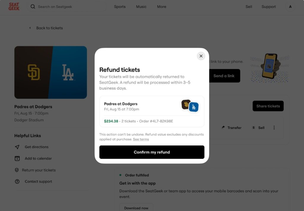 What Are Seatgeek Returnable Tickets?