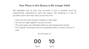 Ticketmaster Kicked Out of the Queue
