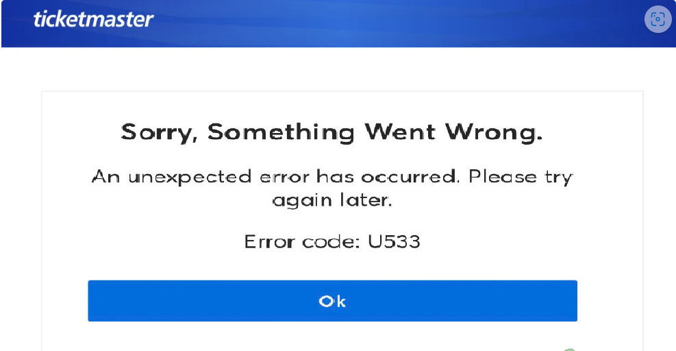 Ticketmaster Oops Something Went Wrong Error