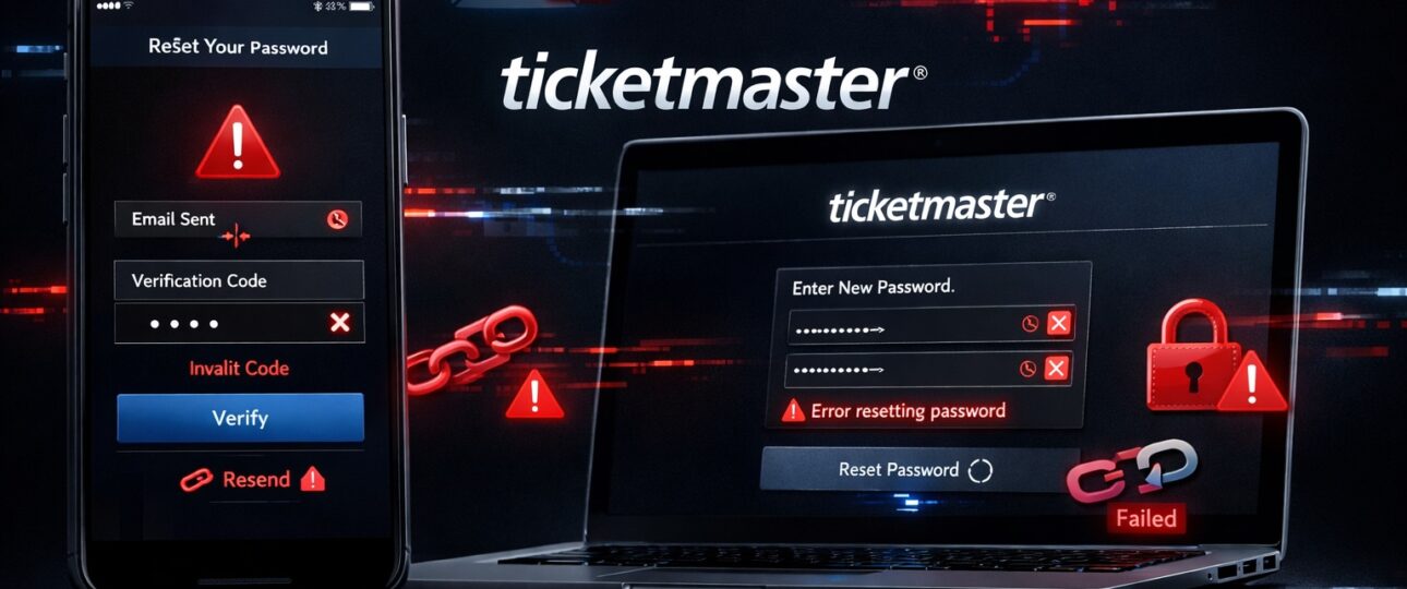 Ticketmaster Password Reset Not Working