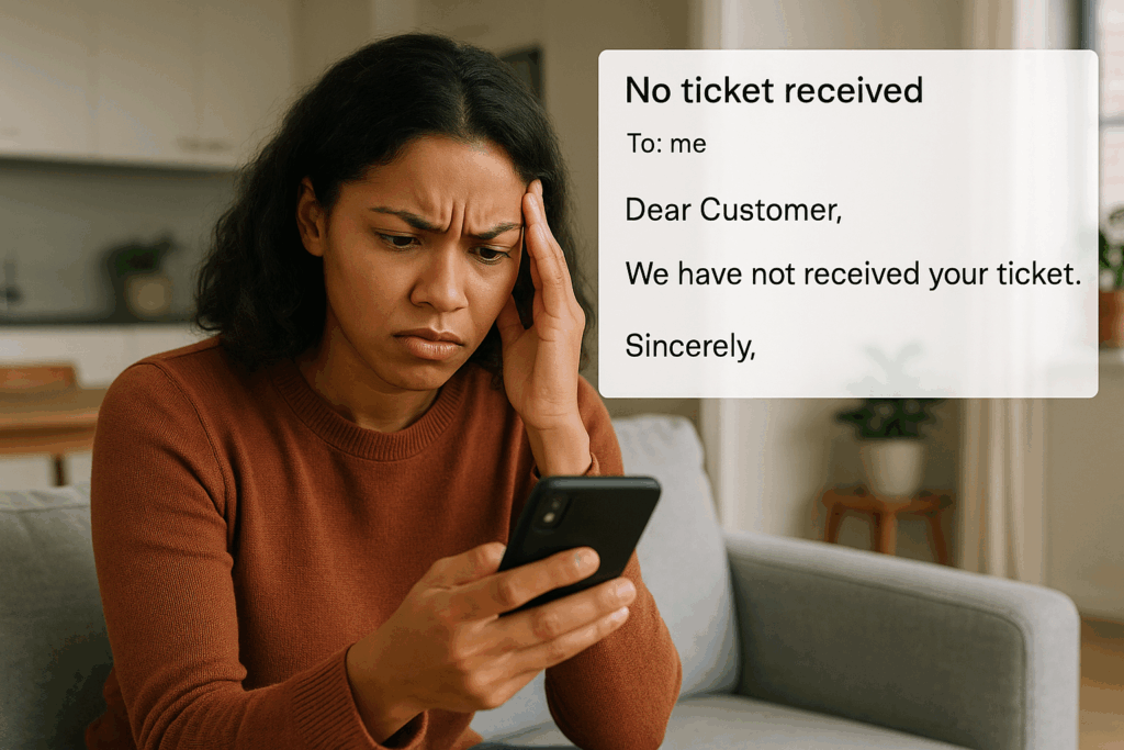 Tickets Not Delivered on Time