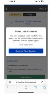 What Is Ticketmaster Error Code U102