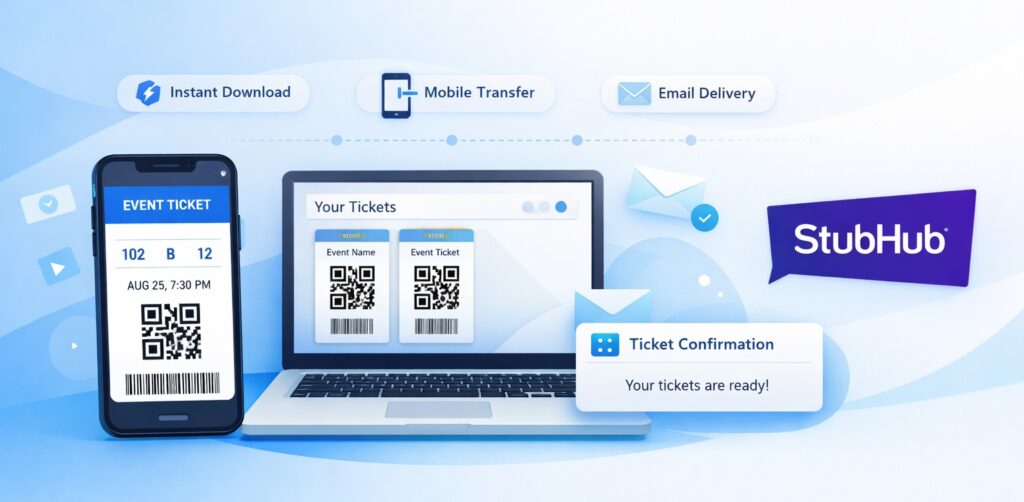 how and when tickets are received on StubHub